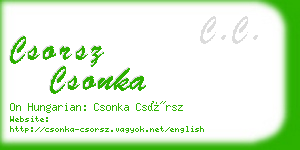 csorsz csonka business card